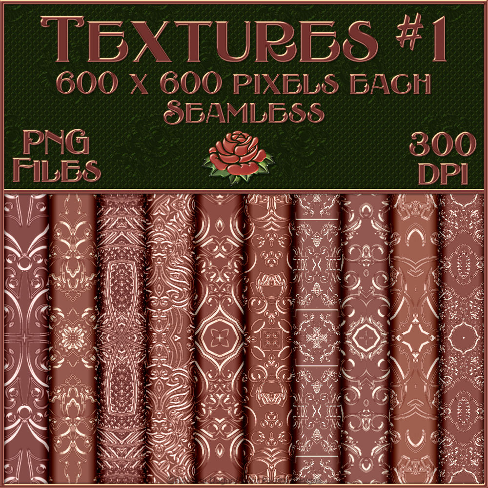 Ornamental Rose Gold Seamless Textures by N/A