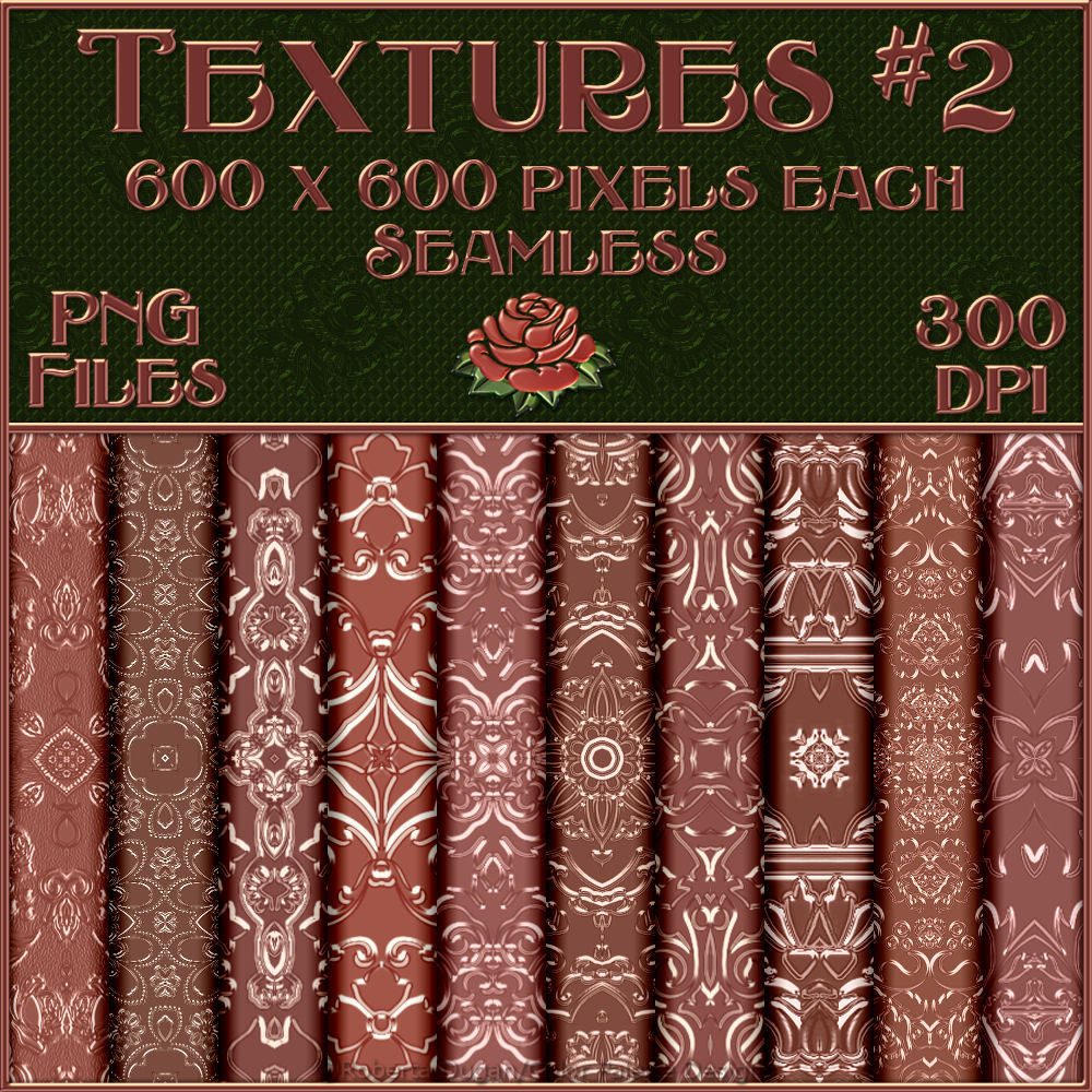 Ornamental Rose Gold Seamless Textures by N/A