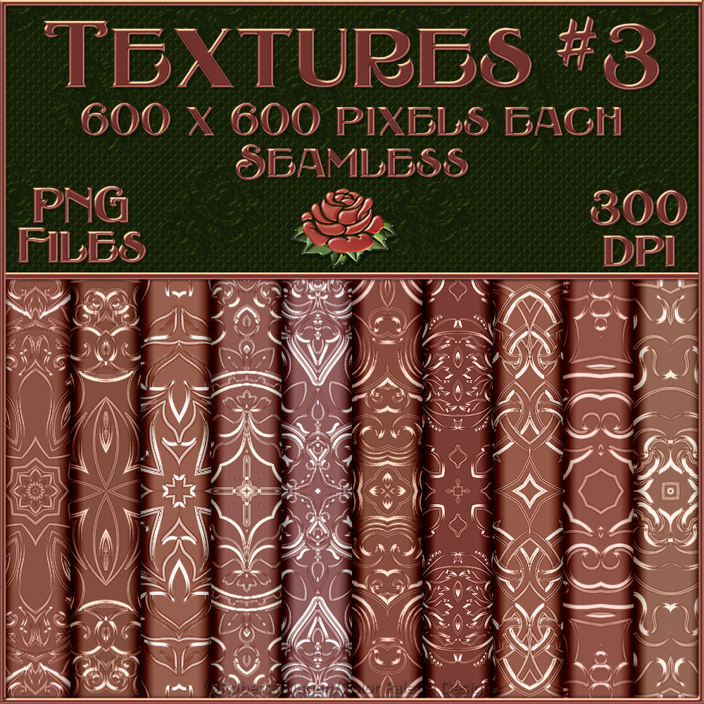 Ornamental Rose Gold Seamless Textures by N/A