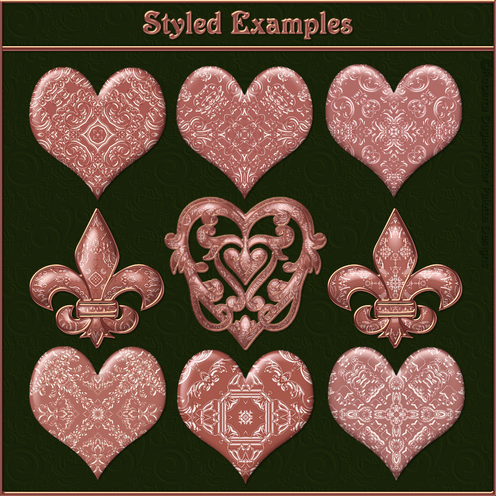 Ornamental Rose Gold Seamless Textures by N/A