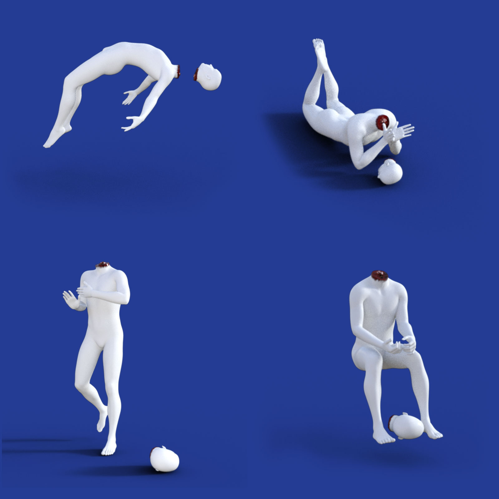 Chopped Head Poses for Genesis 8 Male Pack 1 by N/A