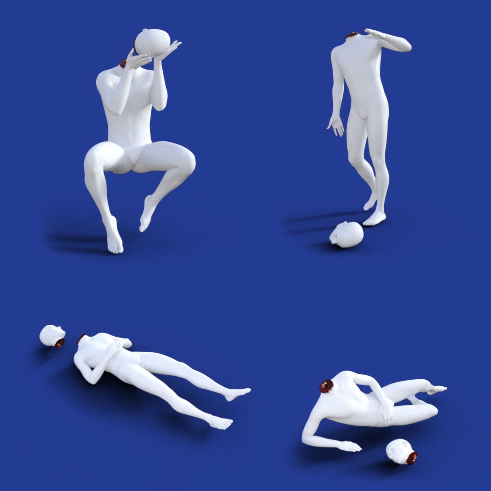 Chopped Head Poses for Genesis 8 Male Pack 1 by N/A