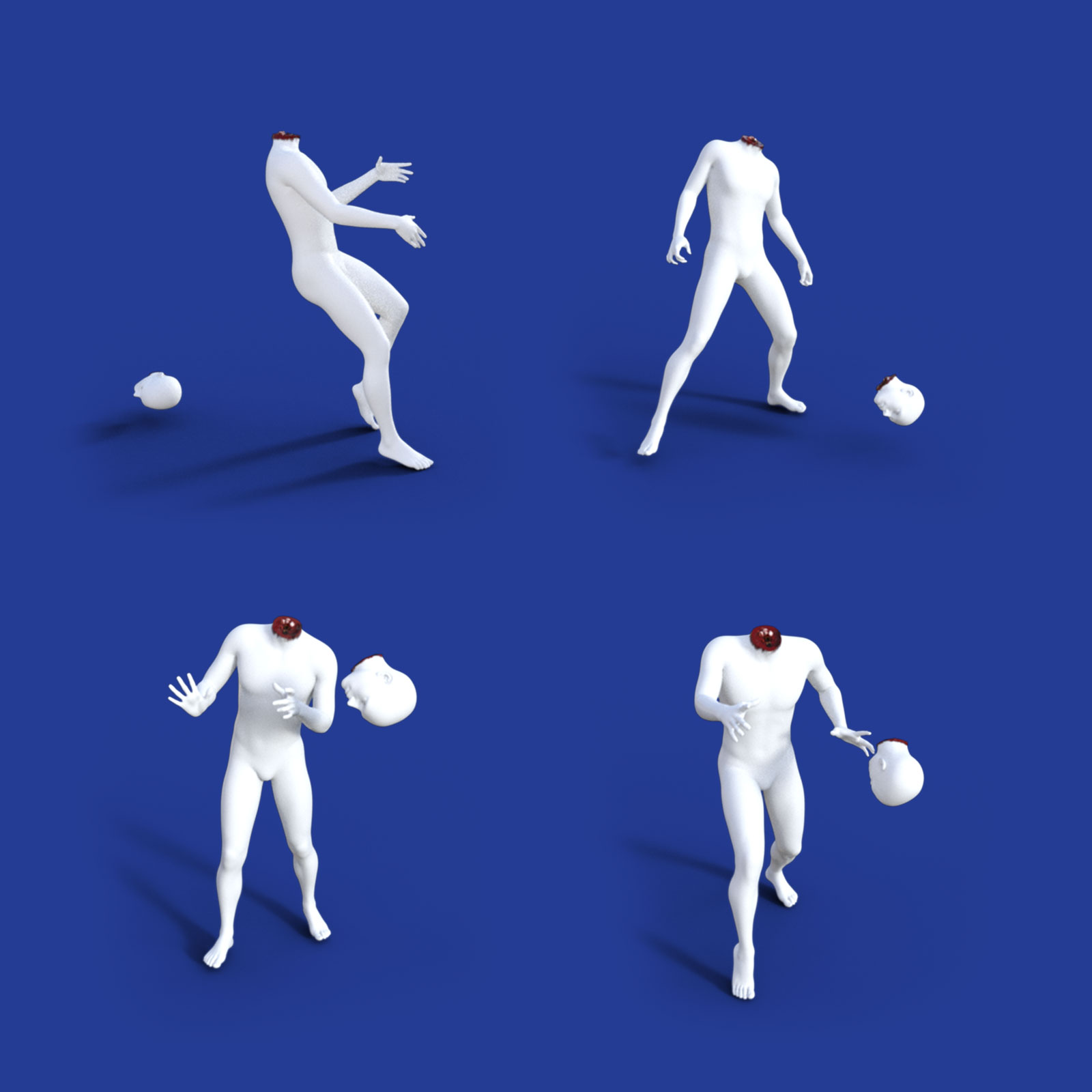 Chopped Head Poses for Genesis 8 Male Pack 2 by N/A