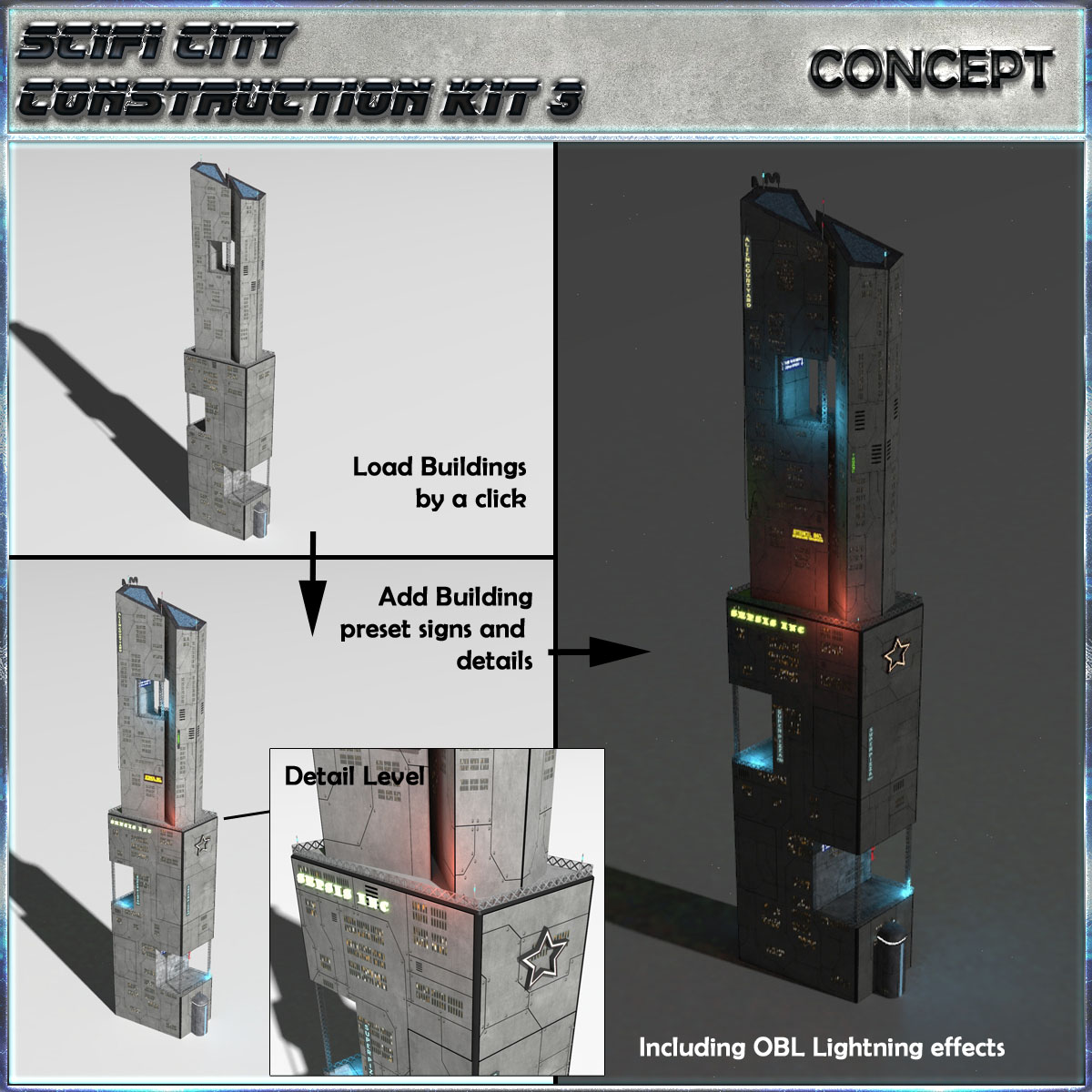 SciFi City Construction Set 3 by N/A