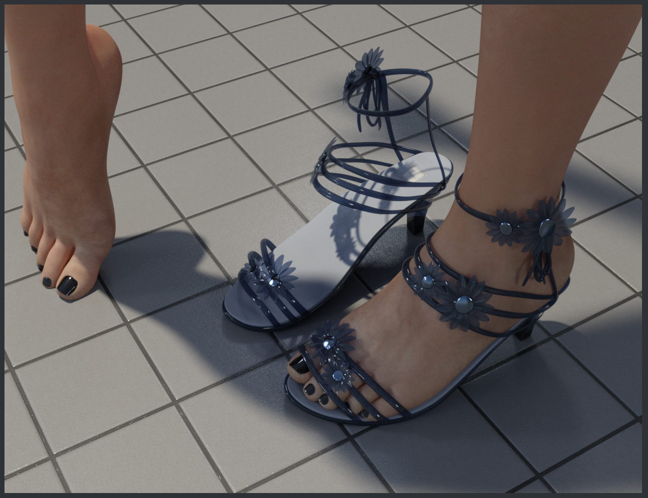 Loo Sandals for Genesis 8 Female by N/A