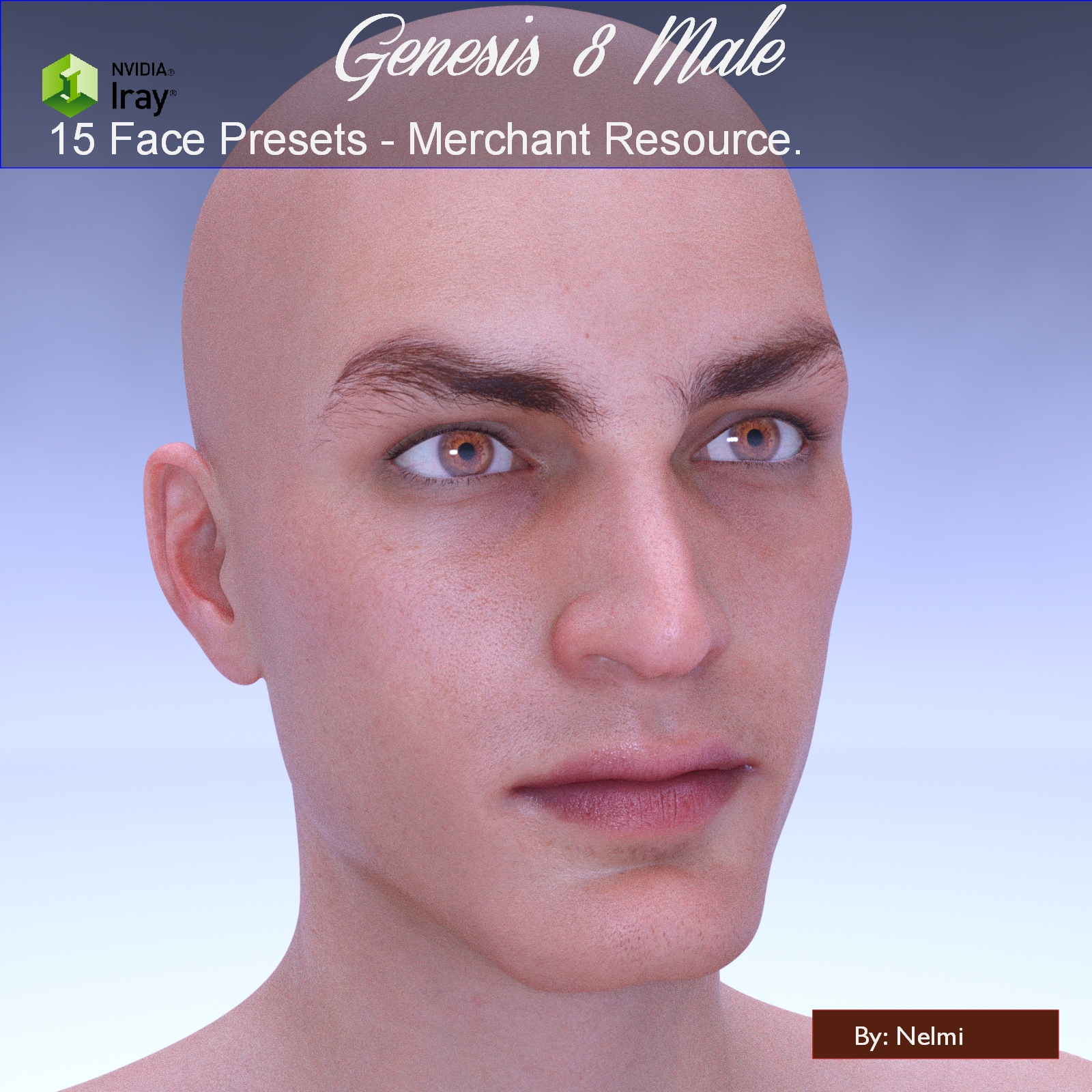 15 Face Presets for Genesis 8 Male - Merchant Resource by N/A