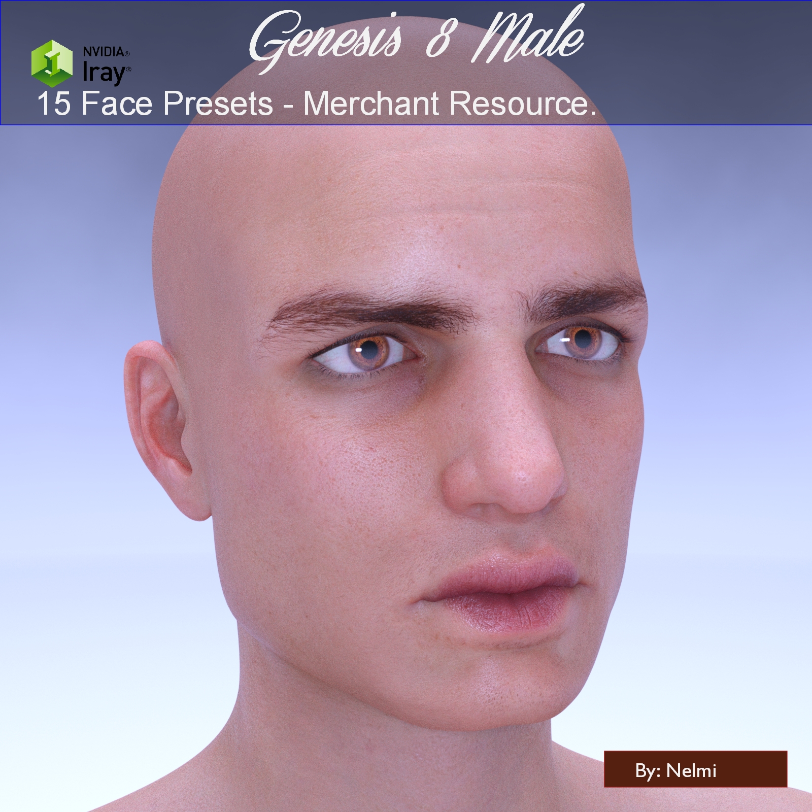 15 Face Presets for Genesis 8 Male - Merchant Resource by N/A
