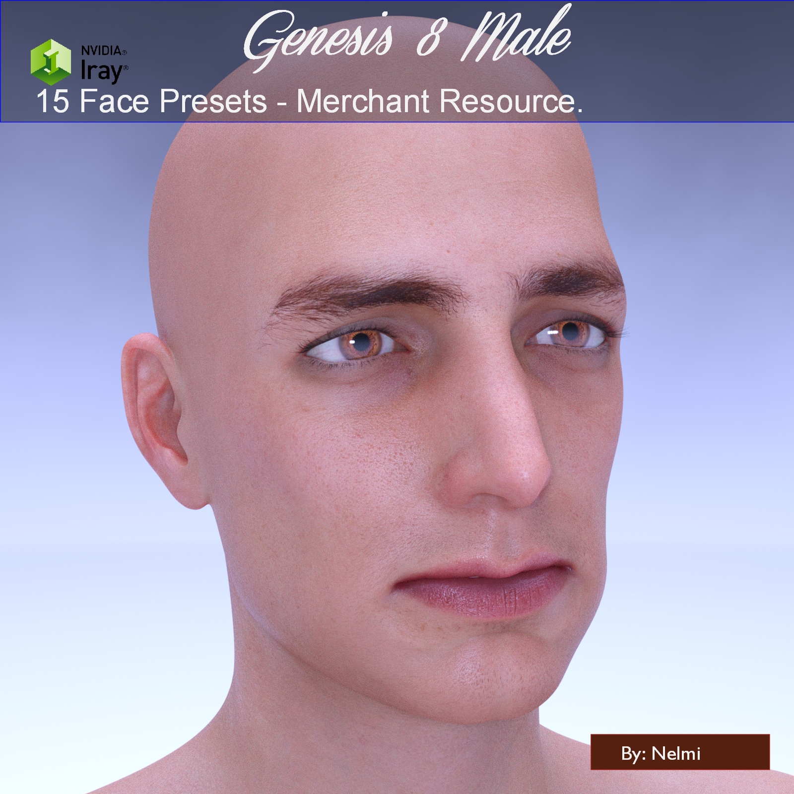 15 Face Presets for Genesis 8 Male - Merchant Resource by N/A