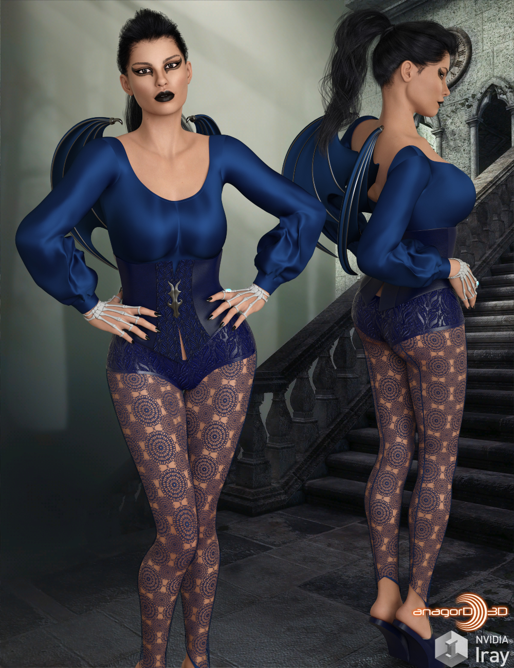 BLACKHAT - Mischievous Outfit for Genesis 8 Females by N/A