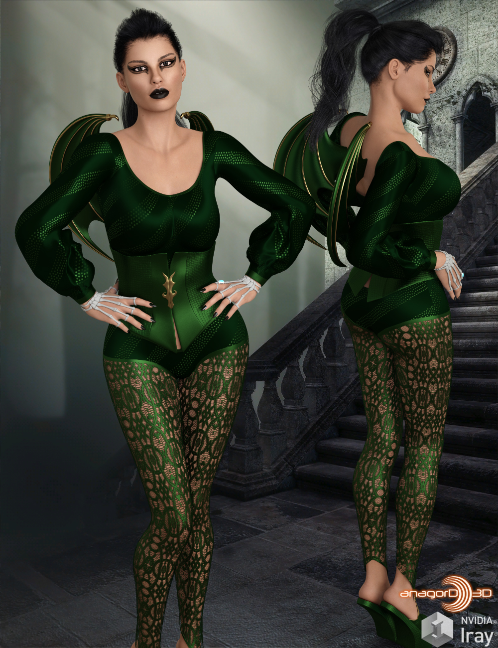 BLACKHAT - Mischievous Outfit for Genesis 8 Females by N/A