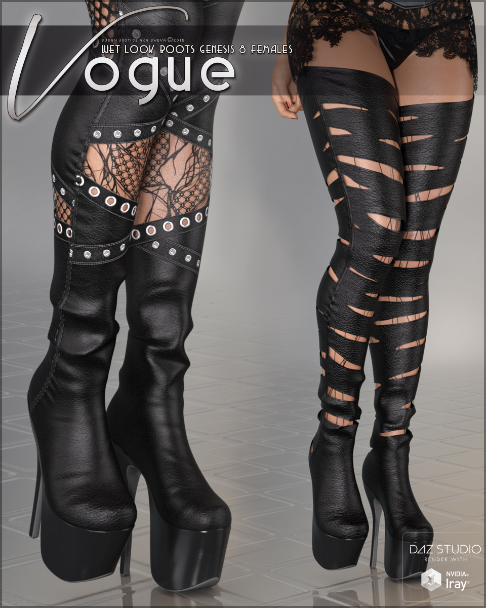 Vogue for Wet Look Boots Genesis 8 Females by N/A