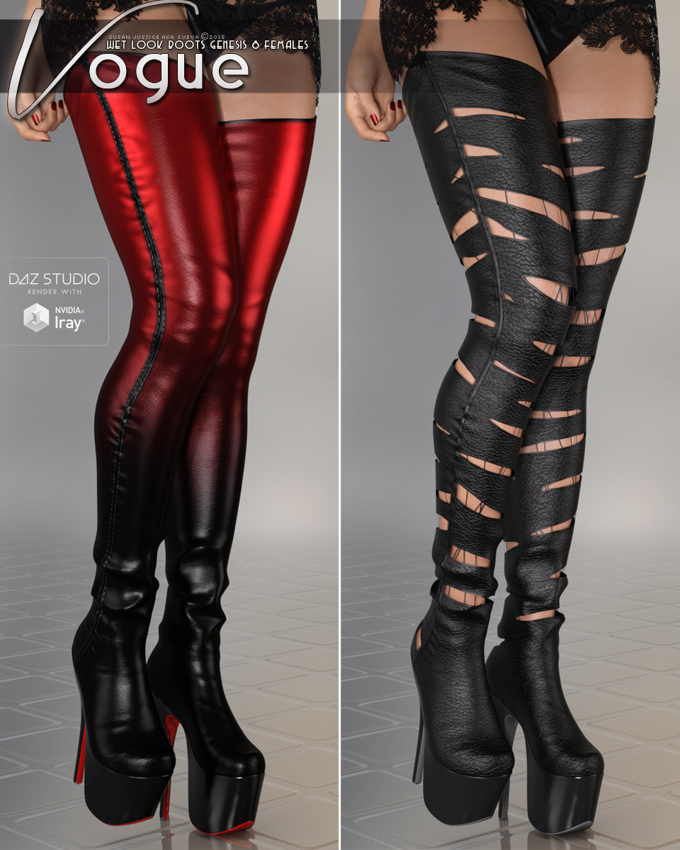 Vogue for Wet Look Boots Genesis 8 Females by N/A