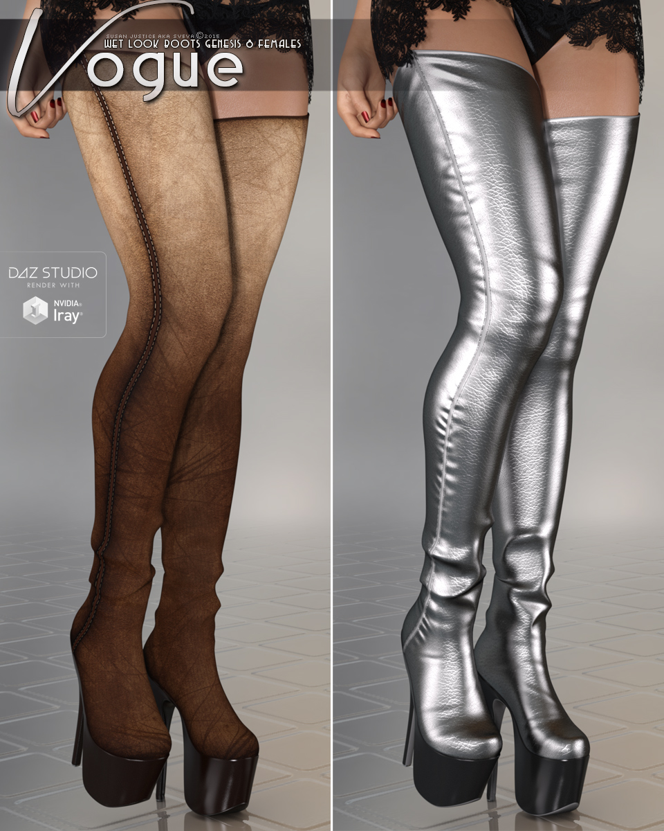 Vogue for Wet Look Boots Genesis 8 Females by N/A