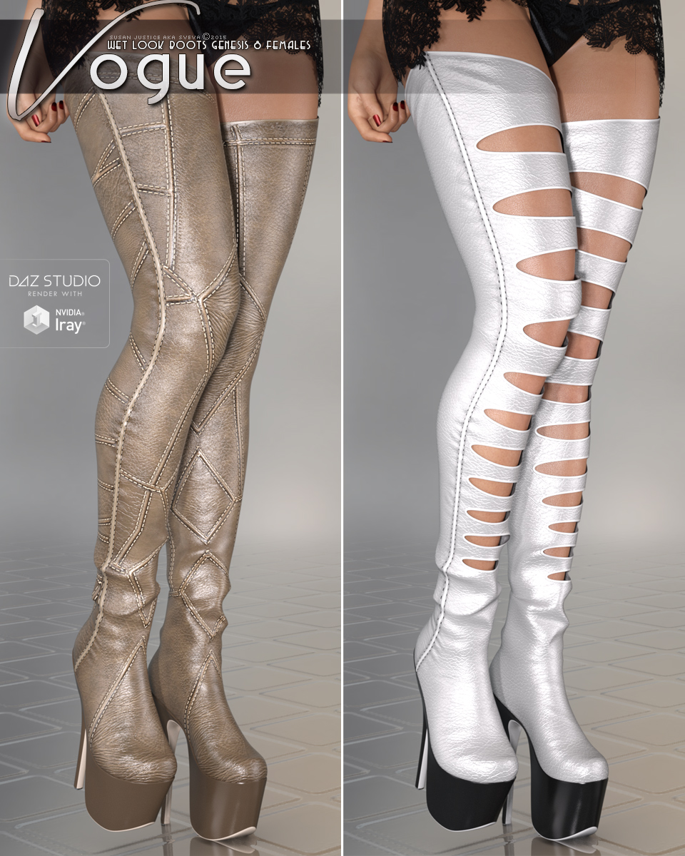 Vogue for Wet Look Boots Genesis 8 Females by N/A