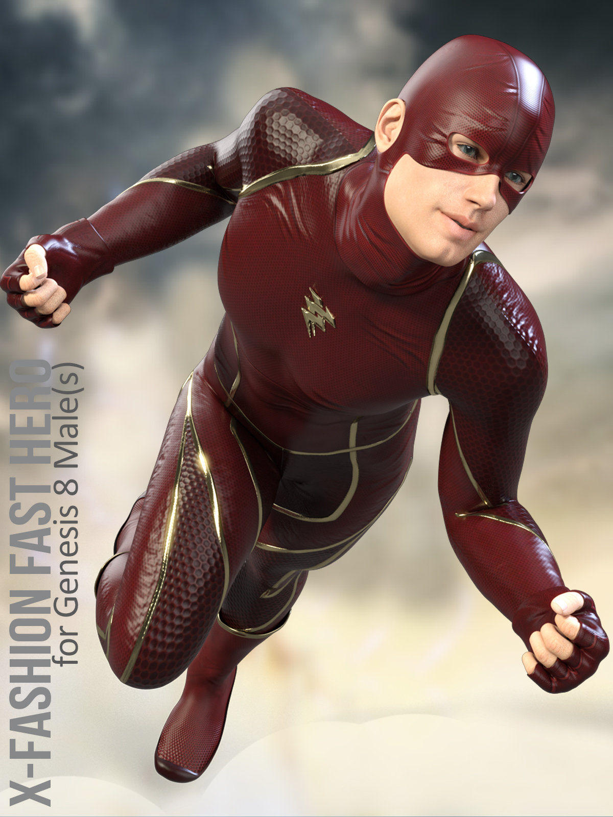 X-Fashion Fast Hero Outfit for Genesis 8 Males by N/A