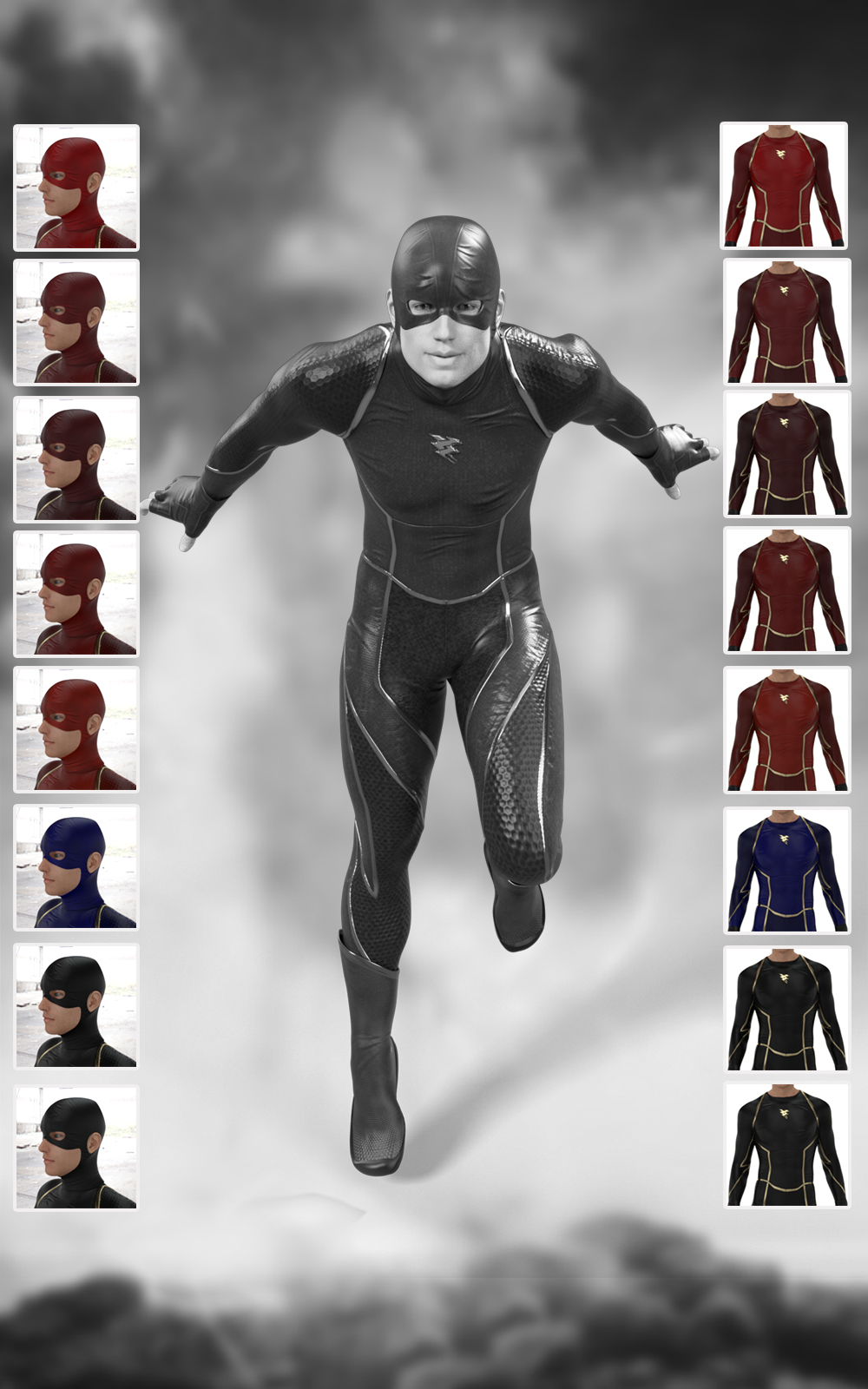 X-Fashion Fast Hero Outfit for Genesis 8 Males by N/A