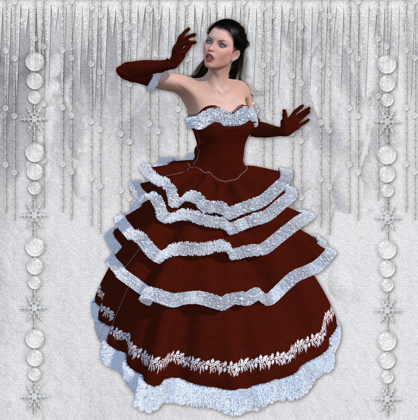 Christmas Dress for V4 and Poser by N/A