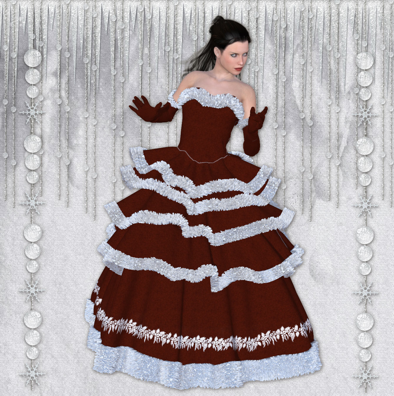 Christmas Dress for V4 and Poser by N/A