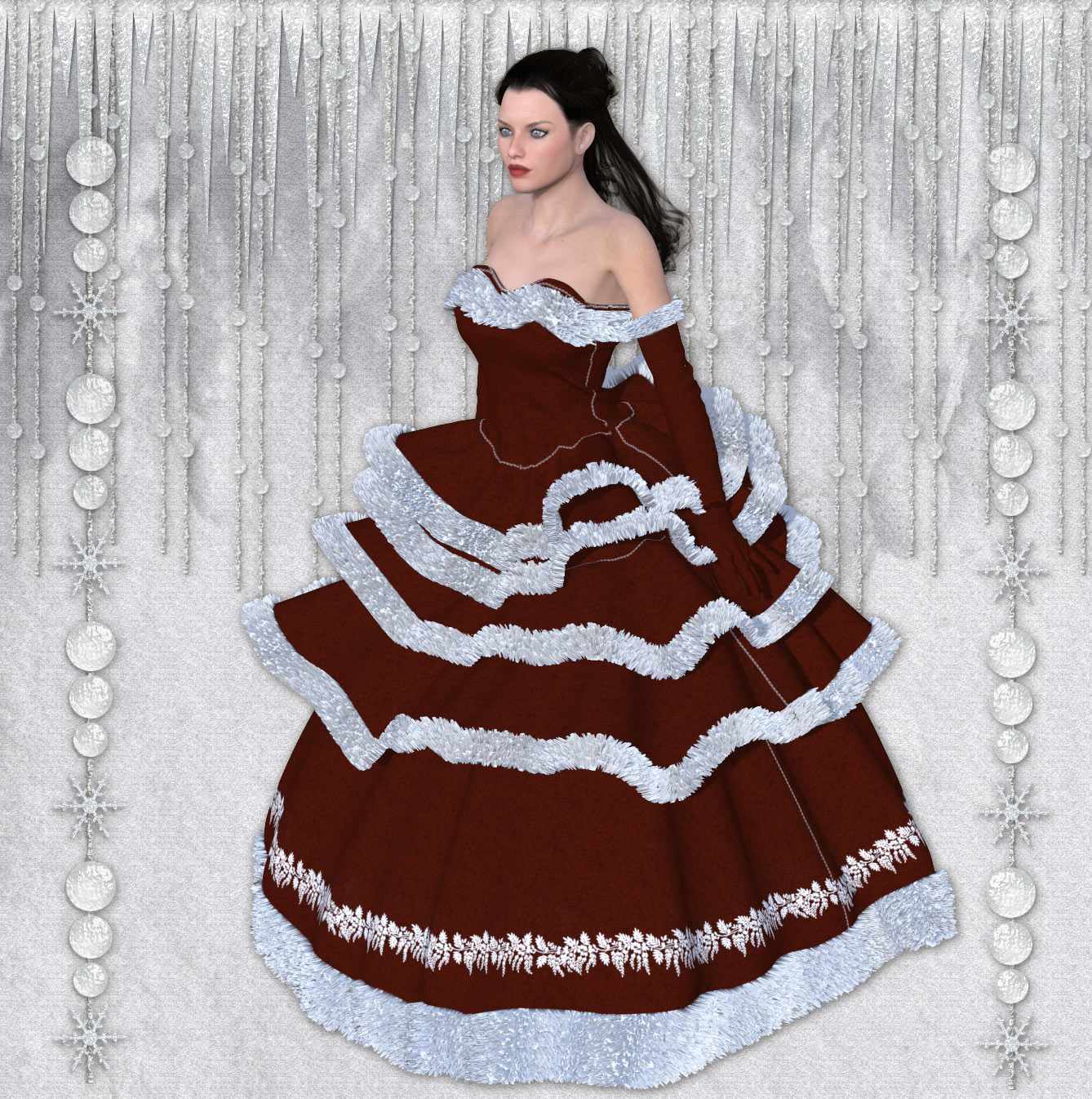 Christmas Dress for V4 and Poser by N/A