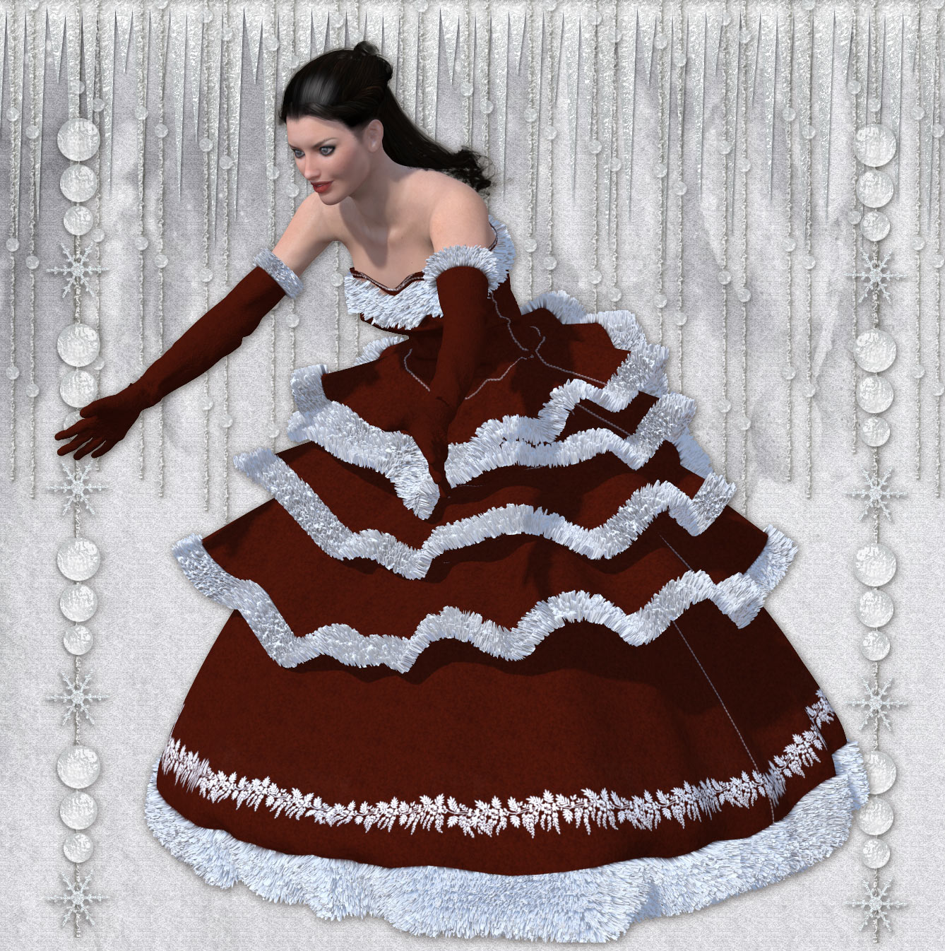Christmas Dress for V4 and Poser by N/A