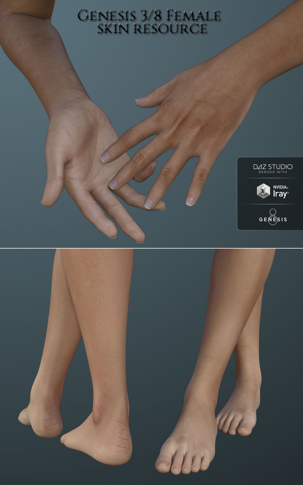 Genesis 3 Female and Genesis 8 Female Skin Resource by N/A