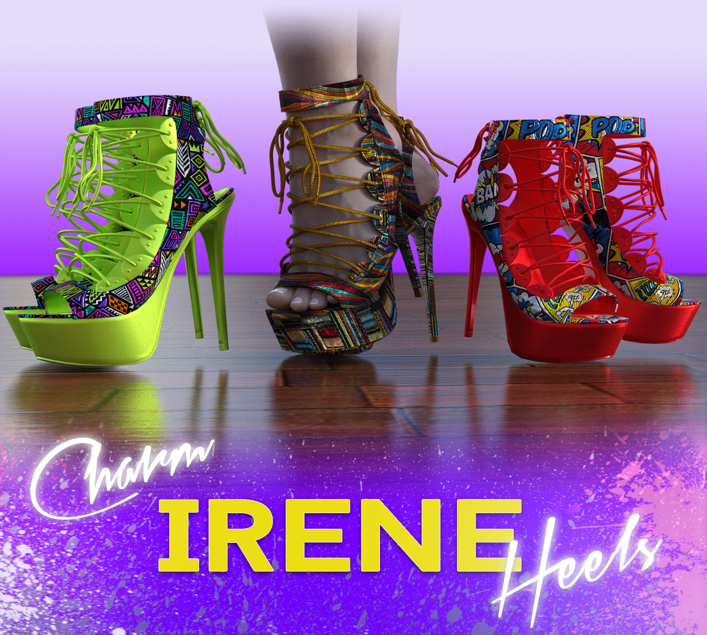 Charm-Irene Heels by N/A