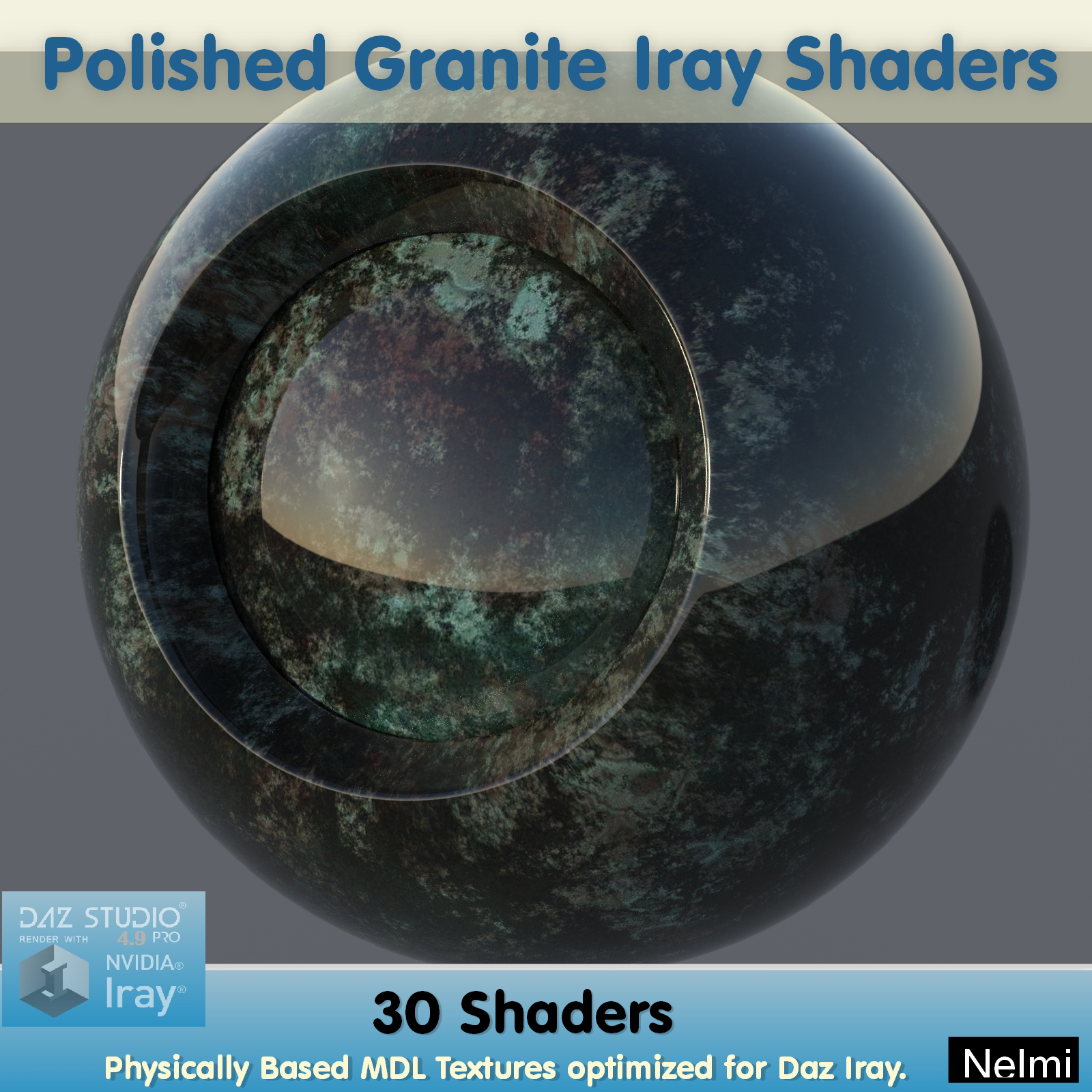 30 Polished Granite Iray Shaders - Merchant Resource by N/A