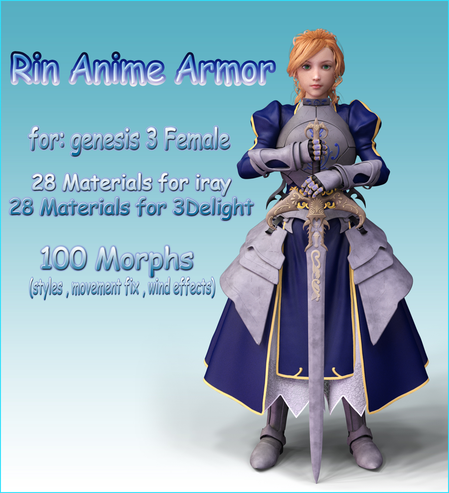 Rin Anime Armor for G3F by N/A