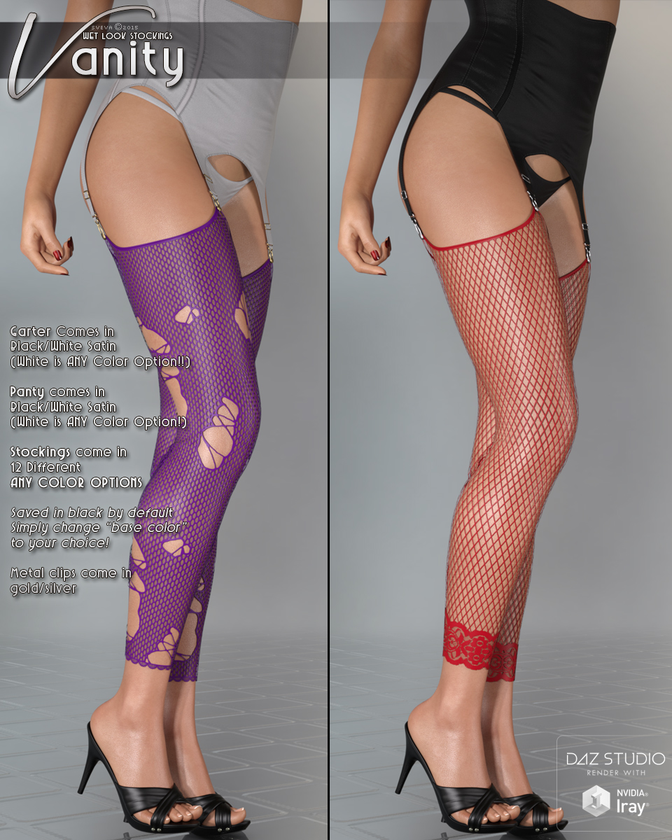 Vanity for Wet Look Stockings Genesis 8 Females by N/A
