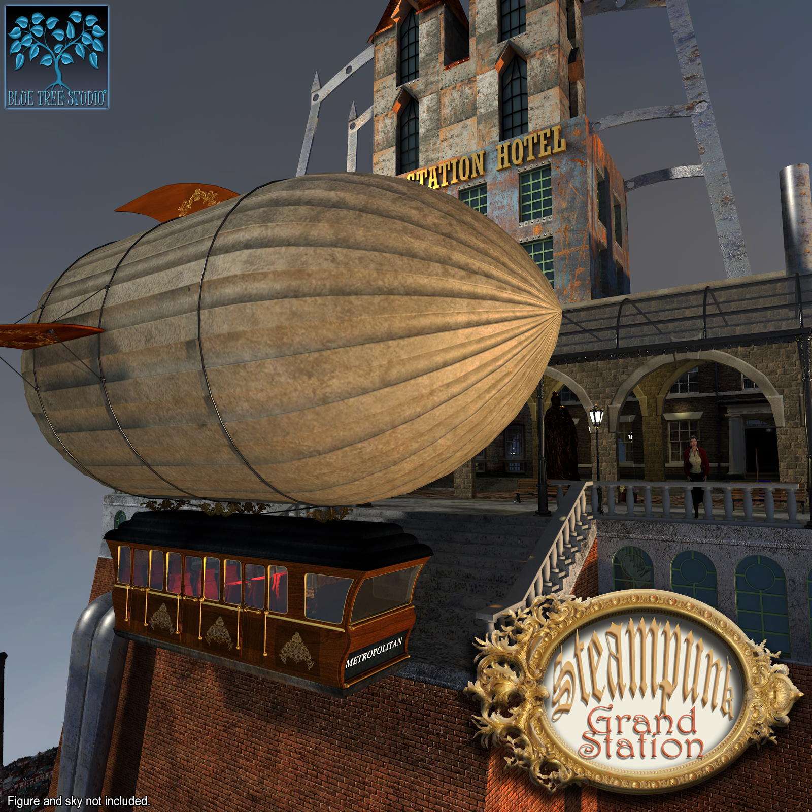 Steampunk Grand Station for Poser by N/A