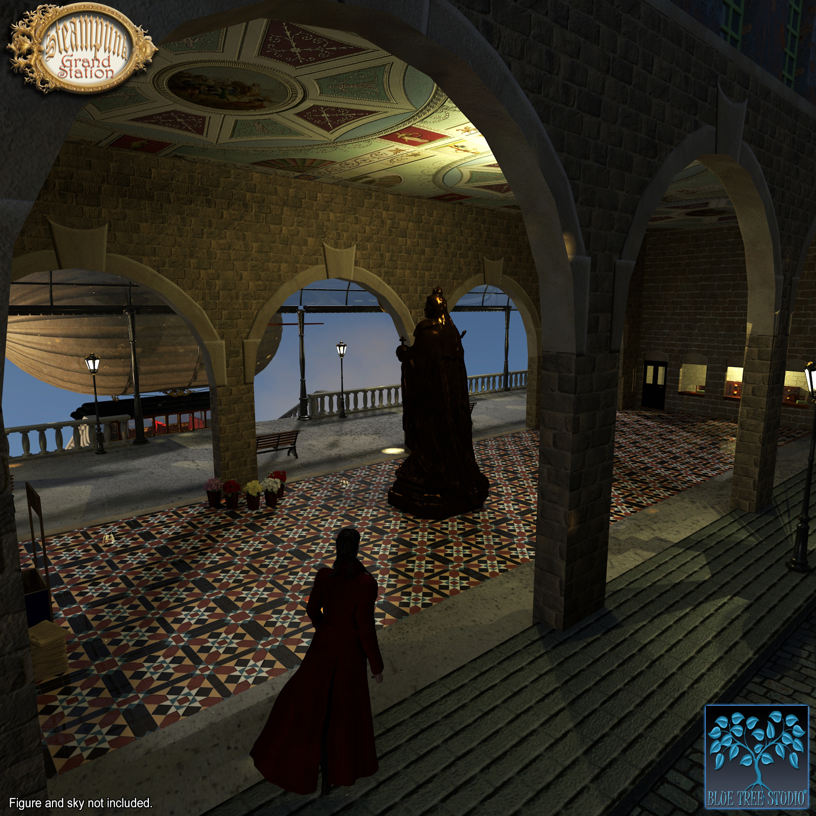 Steampunk Grand Station for Poser by N/A