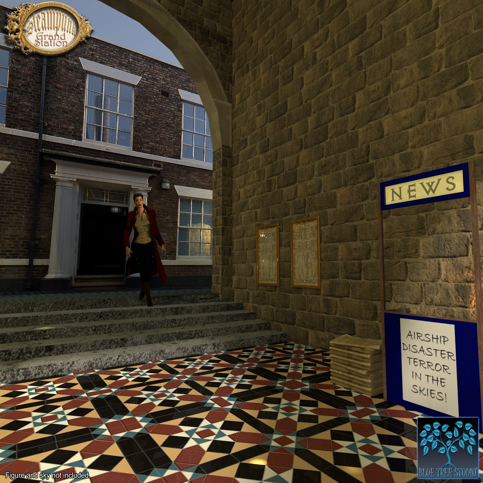 Steampunk Grand Station for Poser by N/A