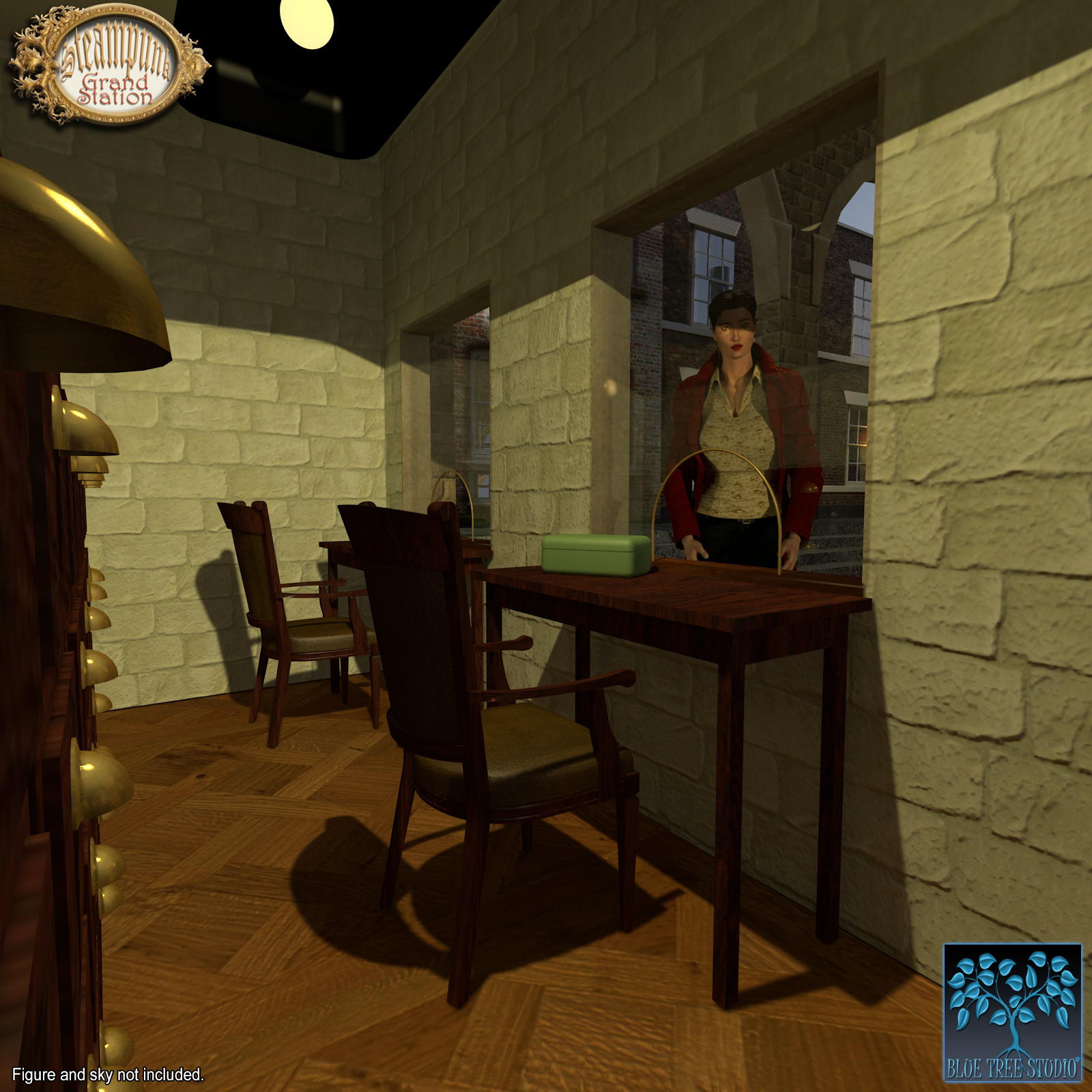 Steampunk Grand Station for Poser by N/A