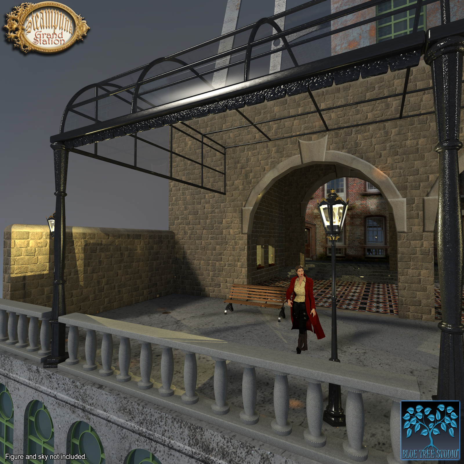 Steampunk Grand Station for Poser by N/A