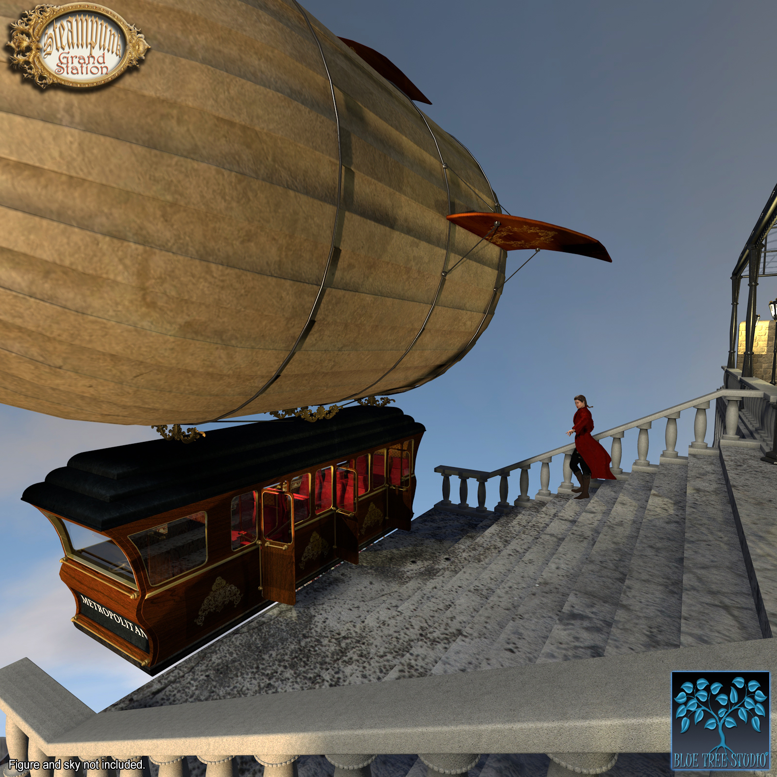 Steampunk Grand Station for Poser by N/A