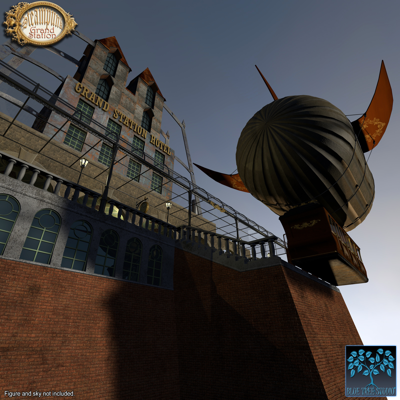 Steampunk Grand Station for Poser by N/A