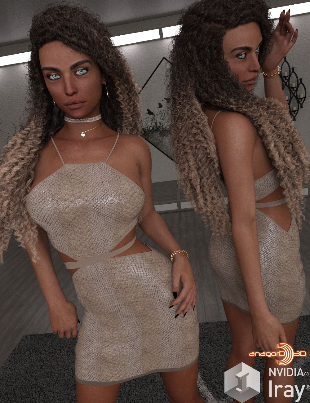 VERSUS - Glitz Dress for Genesis 8 Females by N/A
