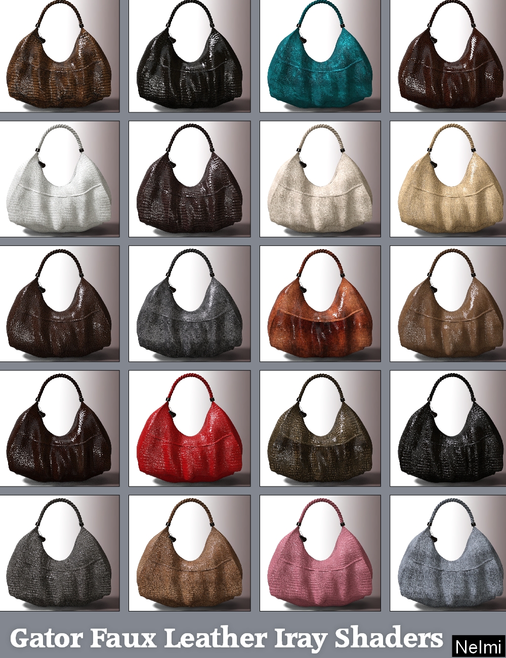 Gator Faux Leather Iray Shaders - Merchant Resource by N/A