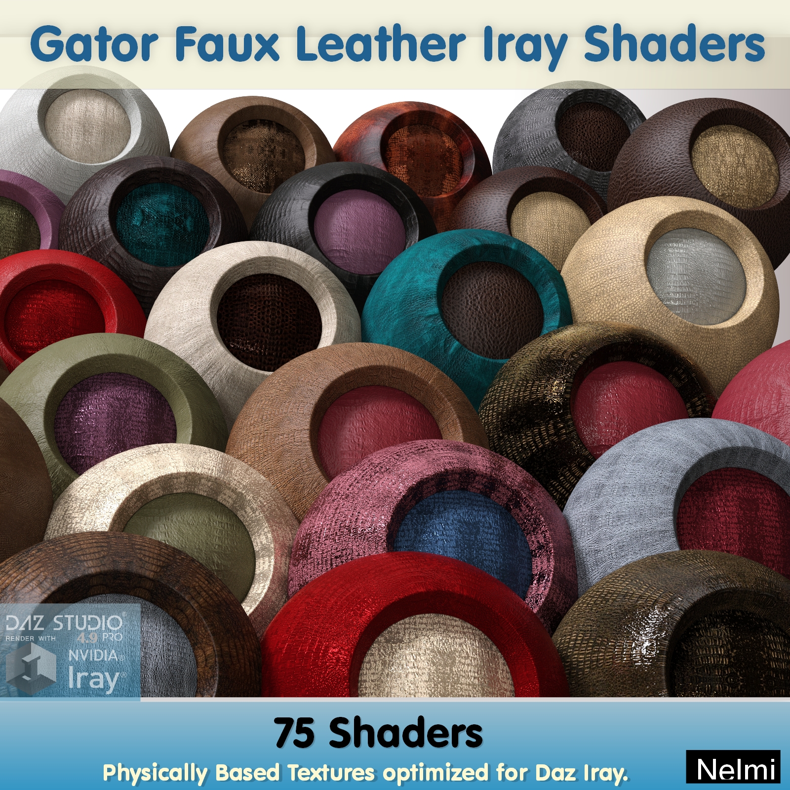Gator Faux Leather Iray Shaders - Merchant Resource by N/A