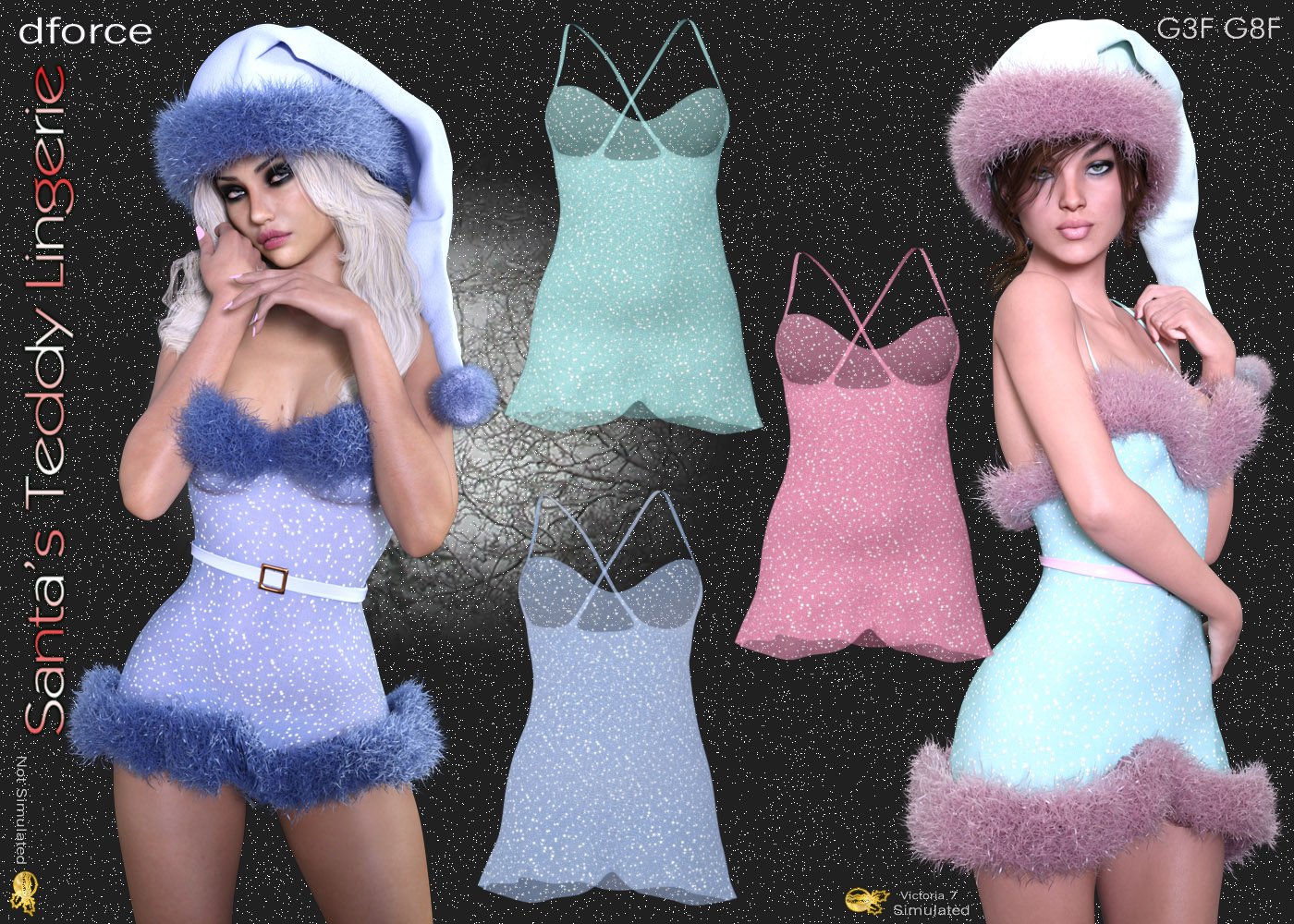 dforce Santa's Teddy Lingerie G3F G8F by N/A
