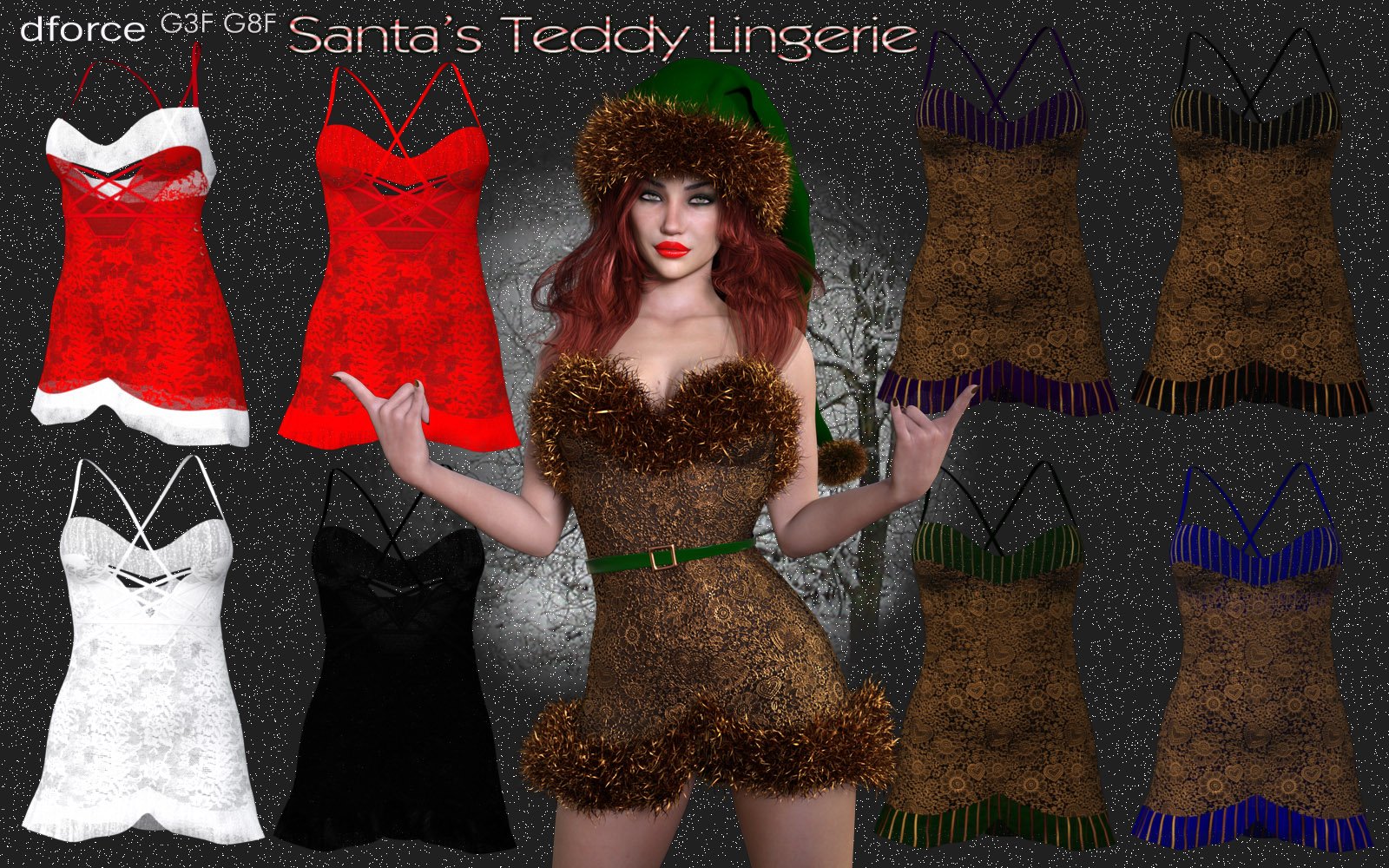 dforce Santa's Teddy Lingerie G3F G8F by N/A