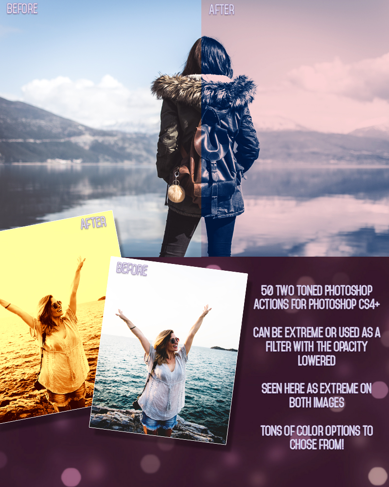 Two Toned Photoshop Actions by N/A