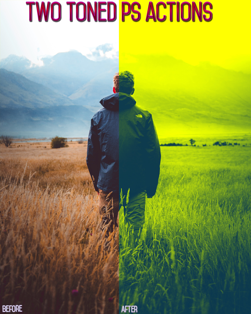 Two Toned Photoshop Actions by N/A