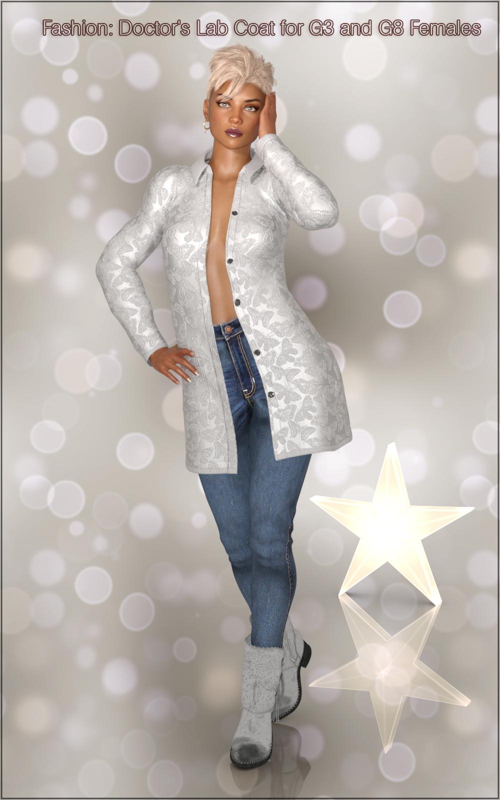 Fashion: Doctor's Lab Coat for G3 and G8 Females by N/A