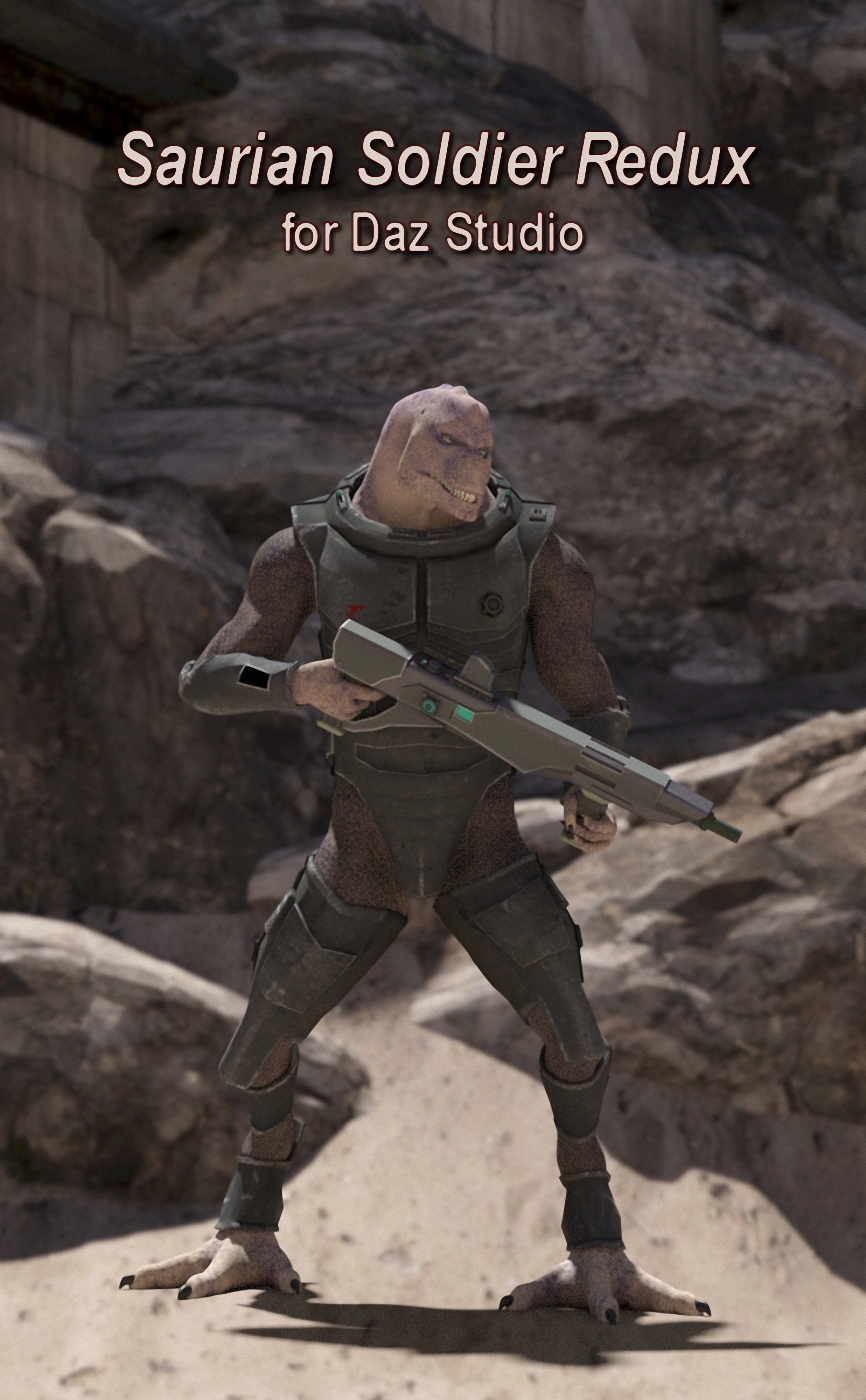 DeepSpace_3Ds Saurian Soldier Redux for Daz Studio by N/A