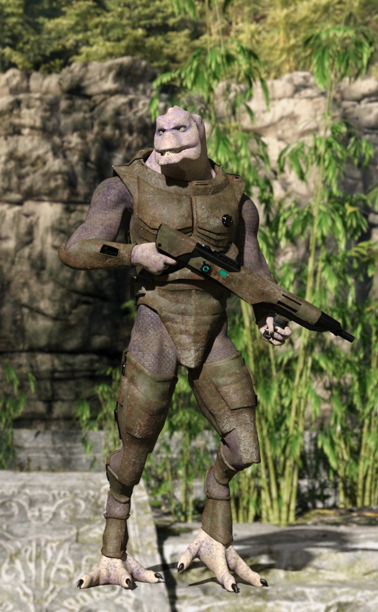 DeepSpace_3Ds Saurian Soldier Redux for Daz Studio by N/A