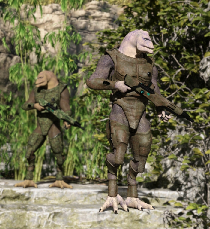 DeepSpace_3Ds Saurian Soldier Redux for Daz Studio by N/A