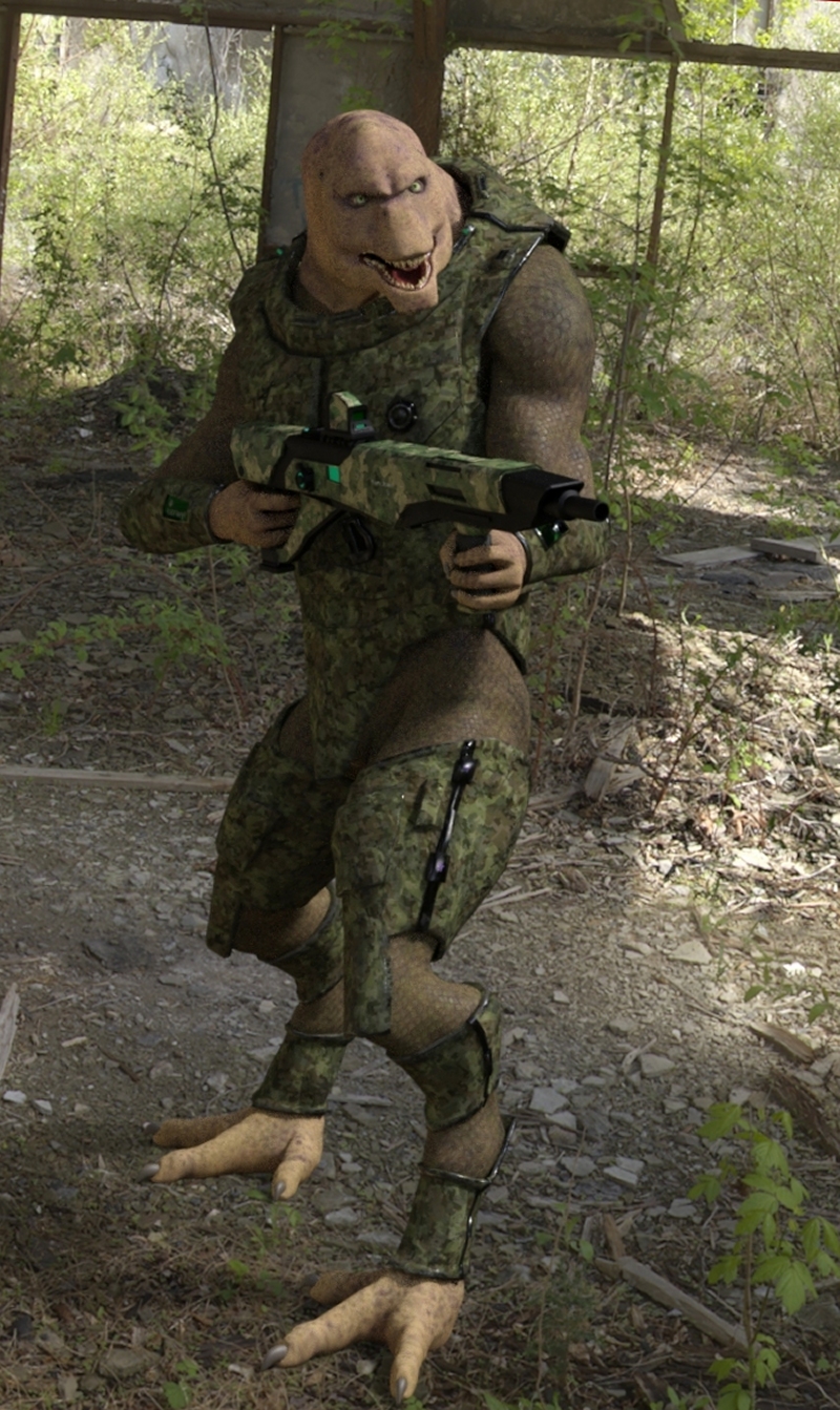 DeepSpace_3Ds Saurian Soldier Redux for Daz Studio by N/A