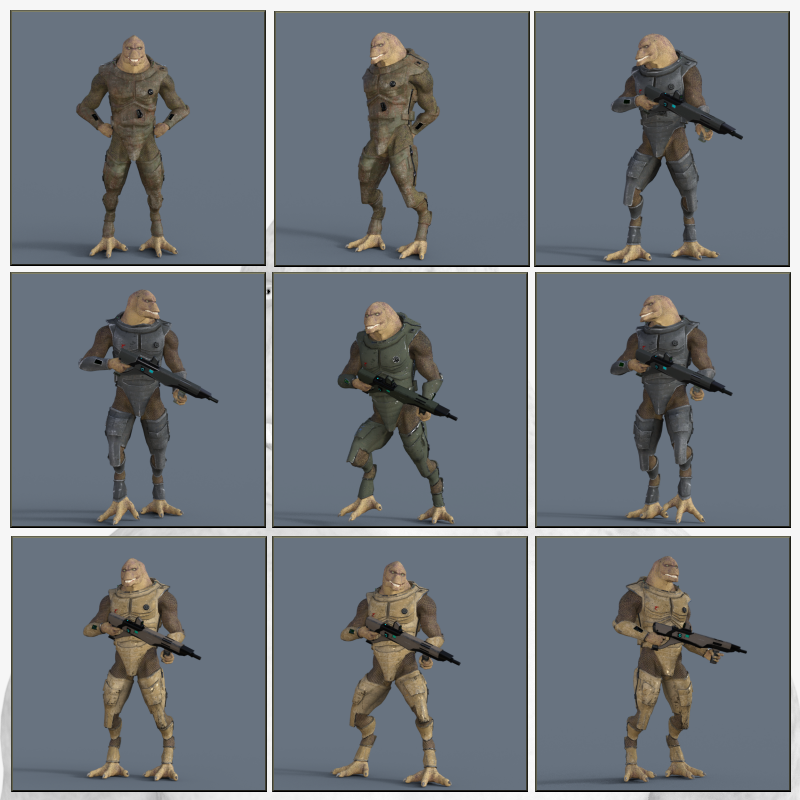 DeepSpace_3Ds Saurian Soldier Redux for Daz Studio by N/A