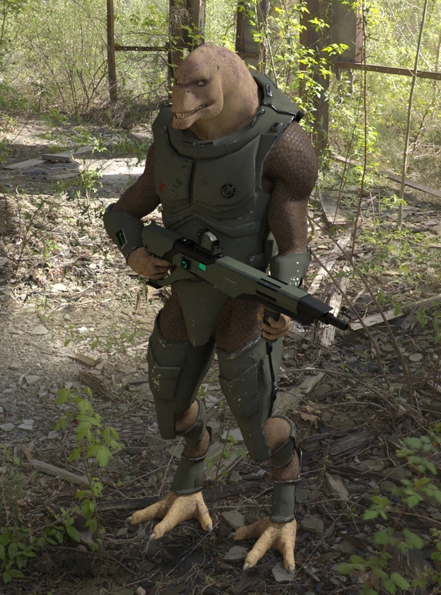 DeepSpace_3Ds Saurian Soldier Redux for Daz Studio by N/A